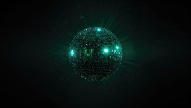 Luminous dance ball illuminated on a shadowy background with space for words - Powered by Adobe