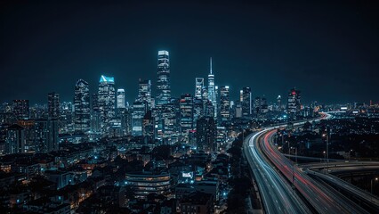 Smart city and Internet of Things connectivity illustration. Electronic evolution in urban environments. Marketing banner with broad layout.