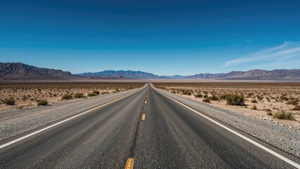 Fototapeta premium Pathway toward the vast arid desert