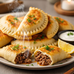 juicy cheburek in a cut