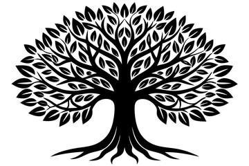 Obraz premium Vector tree silhouette
