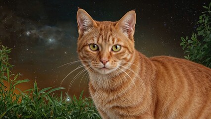 Detailed image of an Abyssinian cat