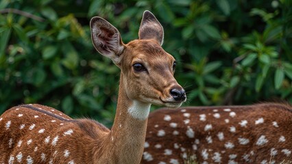 Obraz premium Frequently seen deer in mangrove forest habitats