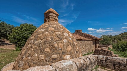Rustic stone baking oven found in the countryside