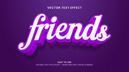 friends editable text effect