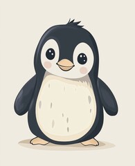Obraz premium Nursery Wall Art with cute Penguin.