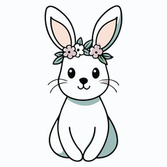 Fototapeta premium easter bunny with egg
