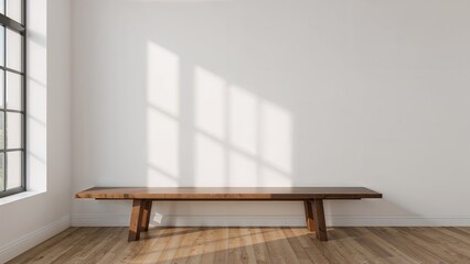 Trendy and elegant interior backdrop highlighting wooden tables, illumination, and home aesthetics