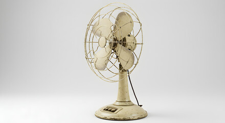 Antique fan isolated 