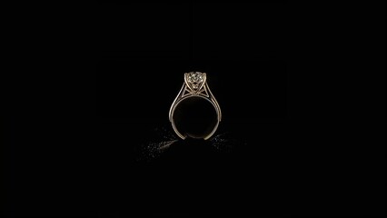 Outline of a bridal ring set on a shadowy backdrop