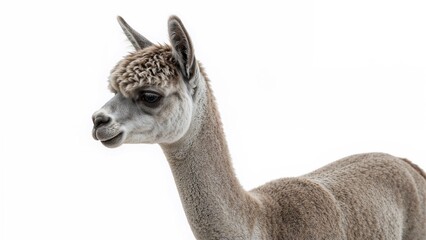 Obraz premium Grey juvenile alpaca strolling, eight months of age - Lama pacos