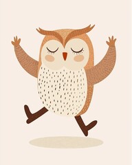 Nursery Poster with cute Owl
