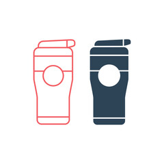 Tumbler vector illustration icons set