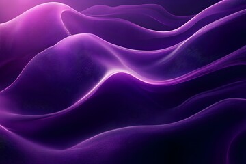 Obraz premium Abstract flowing purple waves with subtle light and texture creating a dreamy ethereal landscape