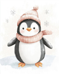 Nursery Poster with Penguin.