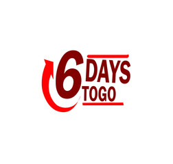 day to go countdown disounts and sale time vector on white background