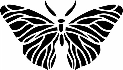 Butterfly Vector Stencil, Bla...