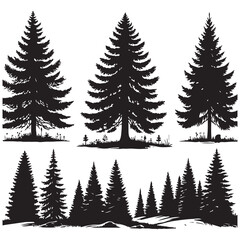 Obraz premium tree silhouette vector
