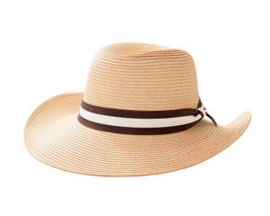 Wide-brimmed hat tied with a bow for the beach