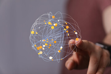 Abstract image of a network connection, representing global communication and data exchange.