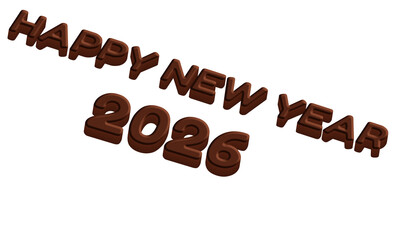 Cocoa HAPPY NEW YEAR 2026 Text Design
