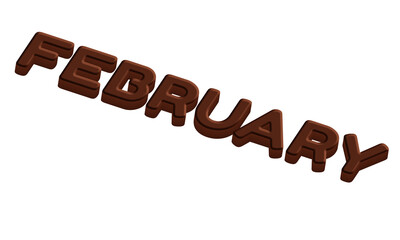 FEBRUARY 3D Chocolate Pattern Style