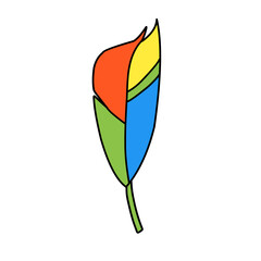 abstract feather design icon