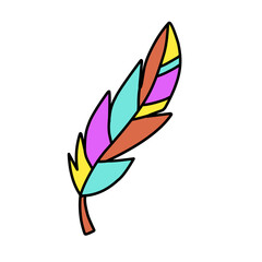 abstract feather design icon