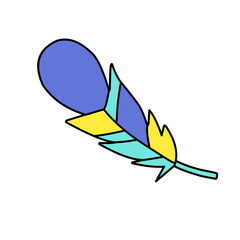 abstract feather design icon