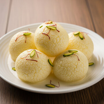  Rasgulla with Saffron and Pistachios