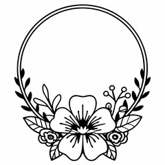 abstract floral frame