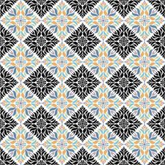 Beautiful, seamless, multi-colored flowers