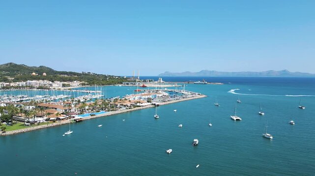 Mallorca, Alcudia, Summer, Drone View, Blue water