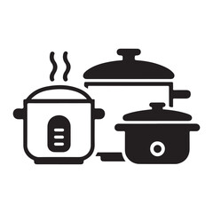 Pressure cooker and rice cooker icons