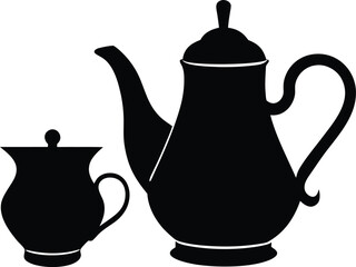 teapot and cups