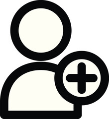 Fototapeta premium an icon representing adding a new person