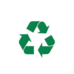 Obraz premium Recycling recycle eco-friendly environment sustainability green energy renewable clean energy symbol icon with green arrows forming a triangular circular motion on a transparent background