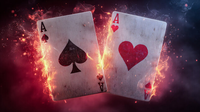 Online Poker Tournament Visual&mdash;Burning Aces, Jackpot Potential, and Competitive Energy.Generative AI