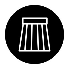 black and white skirt icon