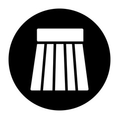 black and white skirt icon