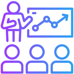 training icon for coaching, business, website, application, printing, document, poster design, etc