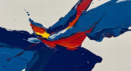 Textured Abstract Painting on White Canvas