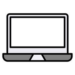 Laptop lineal color icon