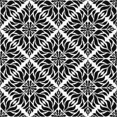 Black flowers, beautiful seamless pattern