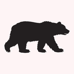 Bear Silhouette – Black Wildlife Animal Illustration