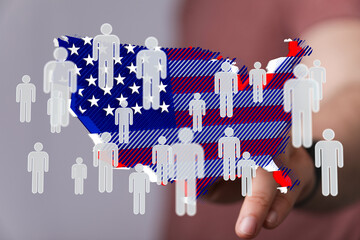 Data visualization of people across the United States.  Perfect for demographic studies.