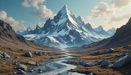 "A mountain made of crystal mirrors reflecting different possible futures" – choices and destiny.
