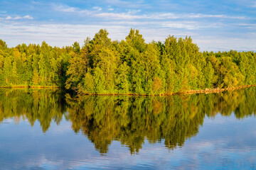 summer landscape with lake