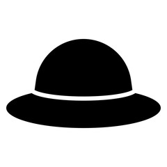 귀여운 심플 유치원 모자 실루엣 아이콘