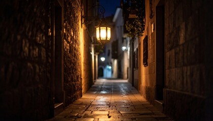 Obraz premium narrow street in the old town of tallinn estonia